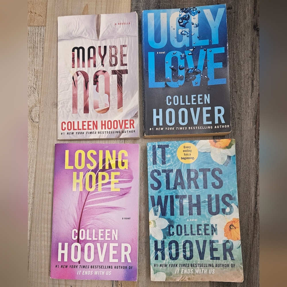 Colleen Hoover Book Set - Maybe Not, Ugly Love, Losing Hope, It Starts With Us.